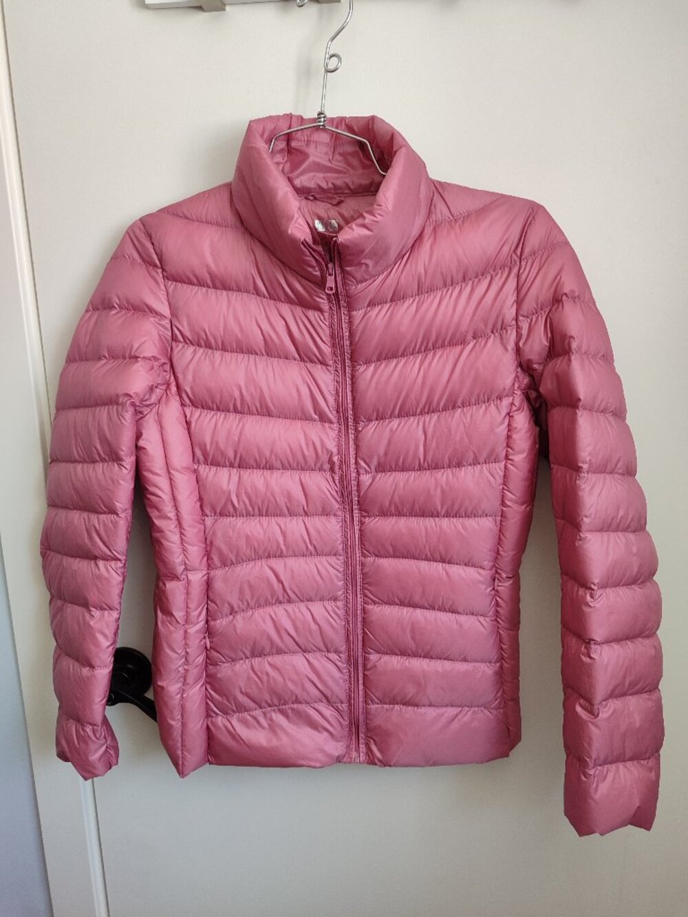 90% White Duck Down Packable Puffer Jacket  Women's Dusty Pink Size Petite Small